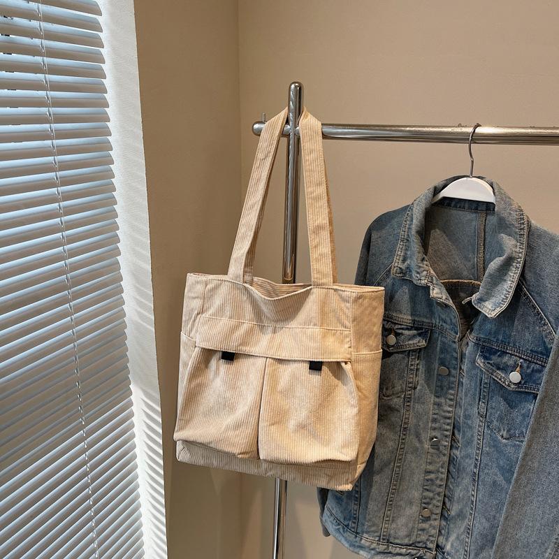 

Bag Women s Large Capacity Casual Underarm Bag 2025 New Corduroy Tote Bag Simple Versatile Shoulder Bag хаки