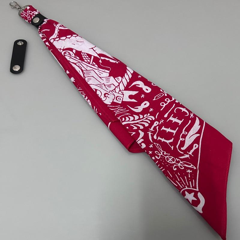 Khakifarbener quadratischer Schal aus reiner Baumwolle im amerikanischen Retro-Vintage-Stil – Herren-Hip-Hop-Kopftuch/Gesichtstuch