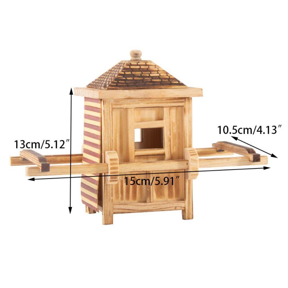 Hand-carried Durable Wooden Crafts Sedan Chair Model Simulation Model Ancient Ornaments