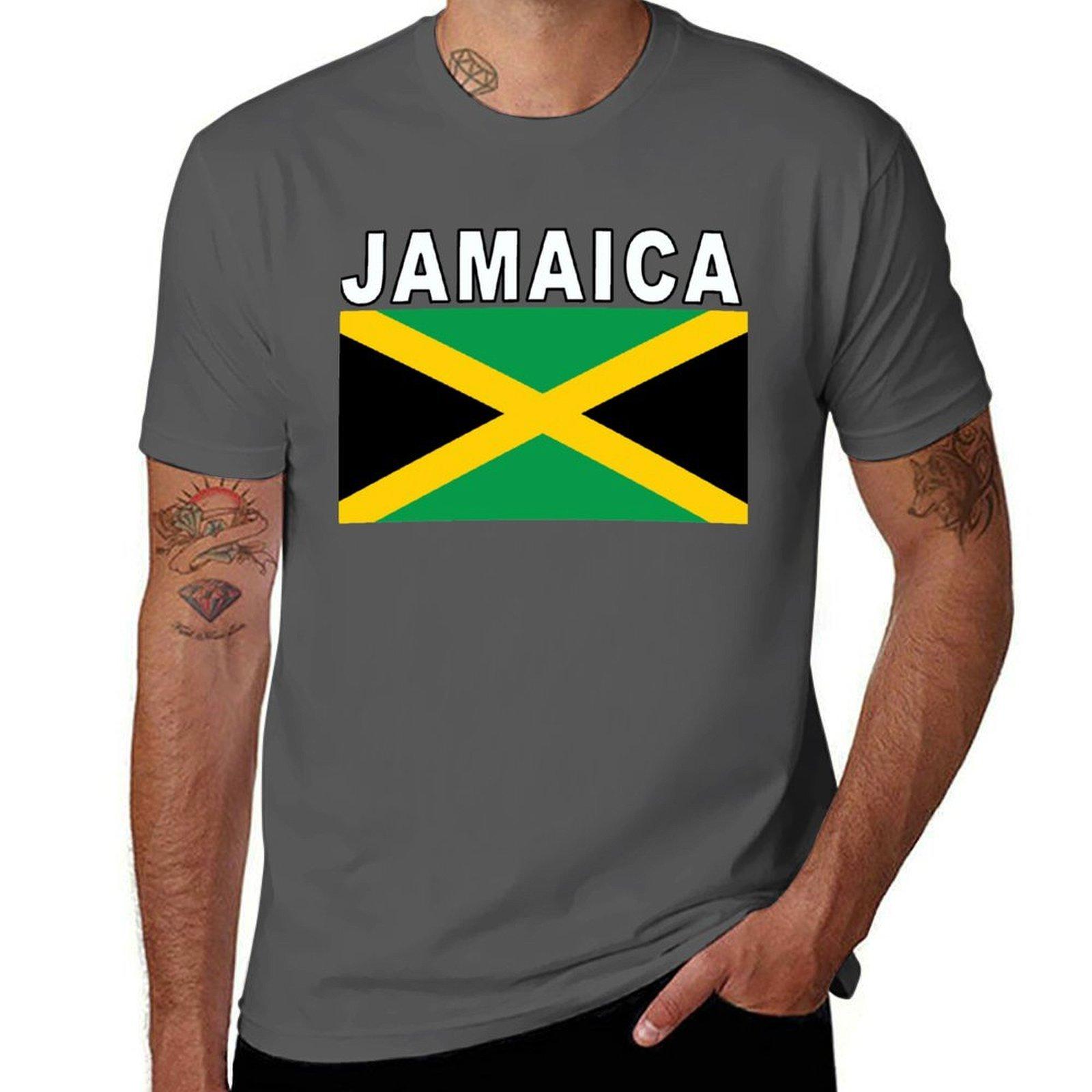 

Jamaica National Soccer Game Shirt T-Shirt t shirts for man graphic vintage cotton t shirts high quality T-Shirt 4XL