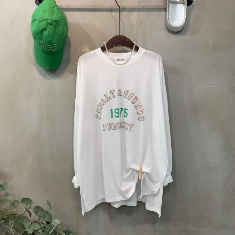 C S In The Room Koba vInTage leTTerIng SpliT Long Sleeve T ShirT 3 Color