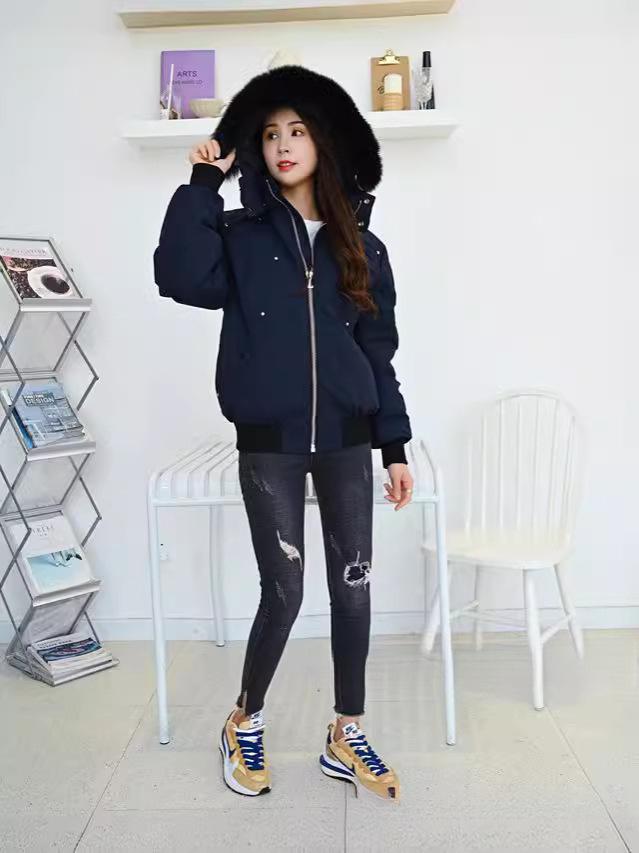 High version big goose scissors down jacket Canadian men's and women's short jacket Q silver fox jacket