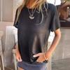 Women's Round Neck Short Sleeved Summer T-shirt Top