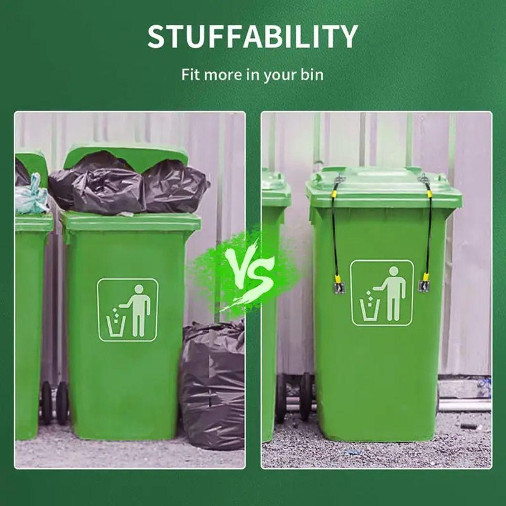 Zestaw blokad pokrywy pojemnika na odpady Heavy Duty Klamra ze stali nierdzewnej Paski blokujące pokrywę kosza na śmieci