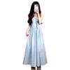 First Love Pure Chic Beautiful Atmosphere Skirt Pure Desire Wind Bow Suspender Dress Temperament Waist Long Dress