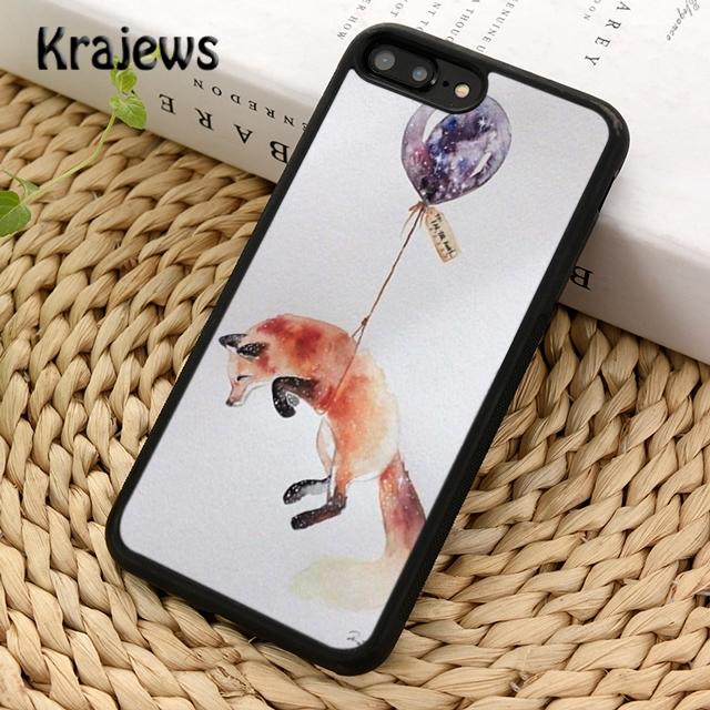 Krajews Fox clever vignette Soft Phone Case Cover For iPhone 17 Air 16 15 14 plus 11 12 13 pro max Plus coque Fundas