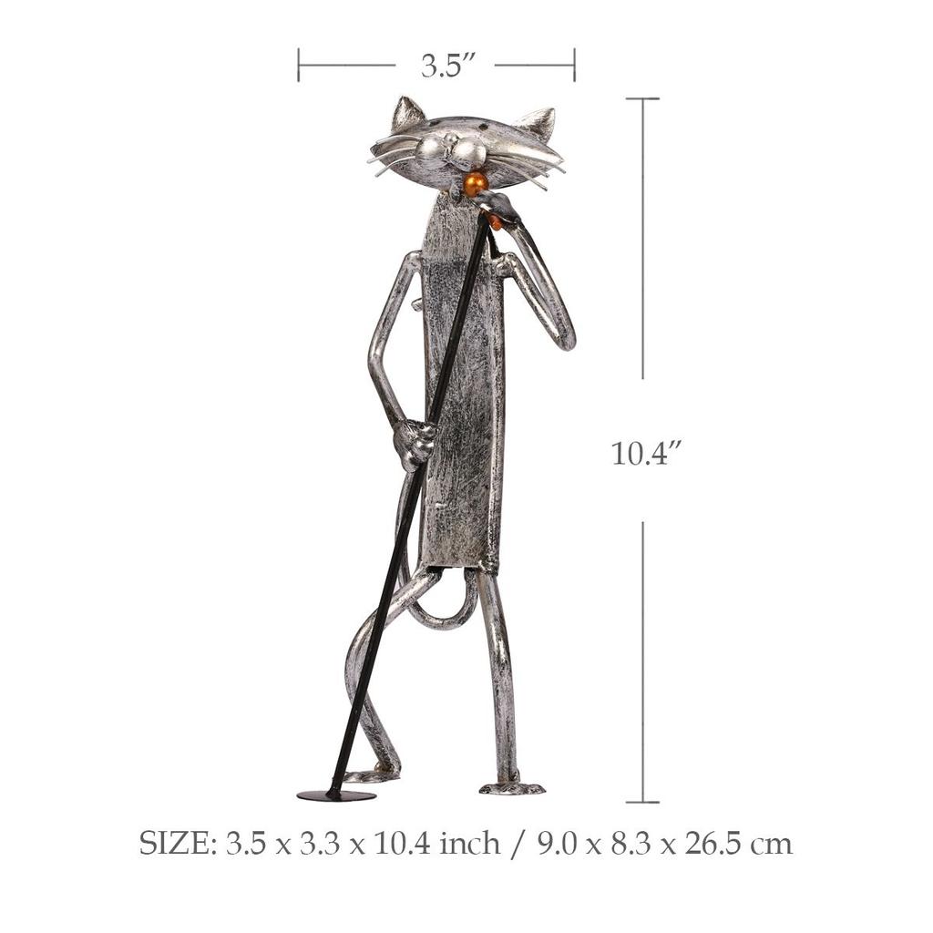 TOOARTS Metal Sculpture A Singing Cat Home Furnishing Articles Handicrafts