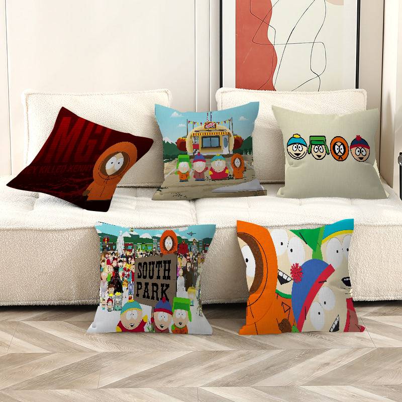 South Cartoon Parke Personalized Pillow Cover Kids Bedroom Wild Party Decor Pillowcase Kid Birthday Shower Gift