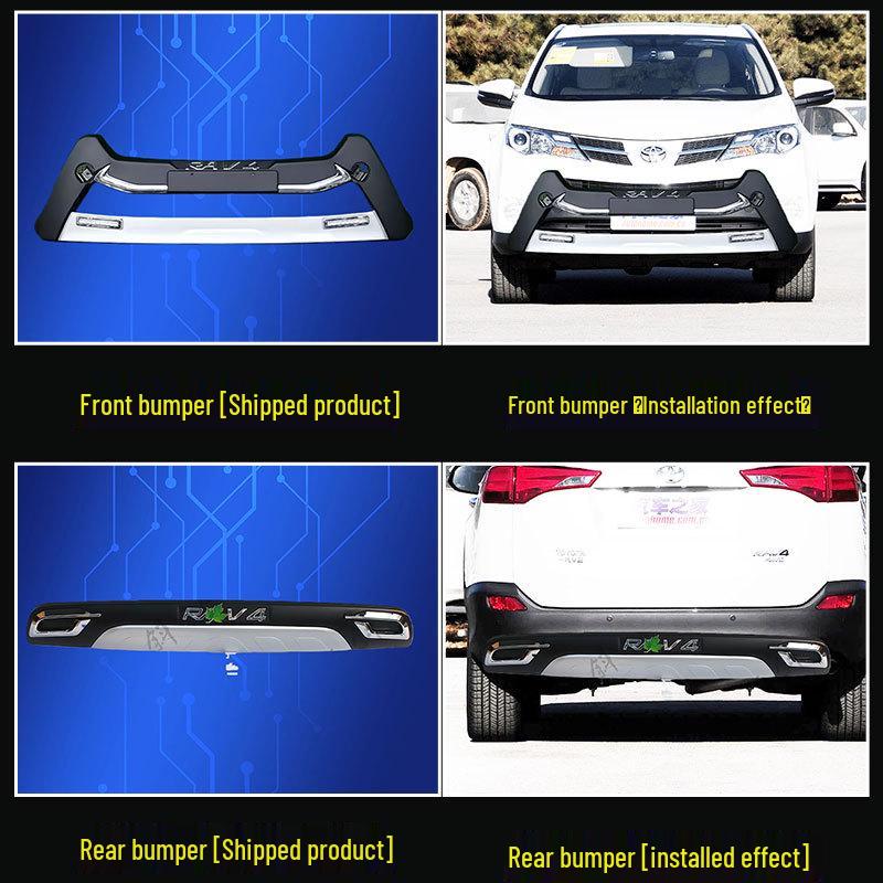 Front & Rear Bumper Protection Bars for 13-15 RAV4 - Decorative and Modified Styles