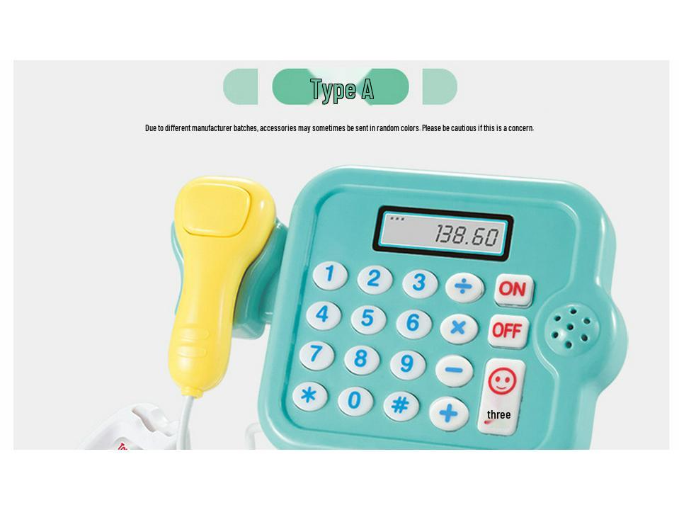 Children's Interactive Toy: Supermarket Cash Register with Lights