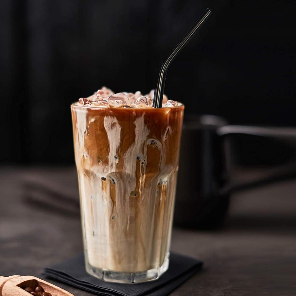 3Pcs Rainbow Color Reusable Metal Straws with Cleaning Brush 304 Stainless Steel Drinking Straws for Smoothie Milkshake Drinks