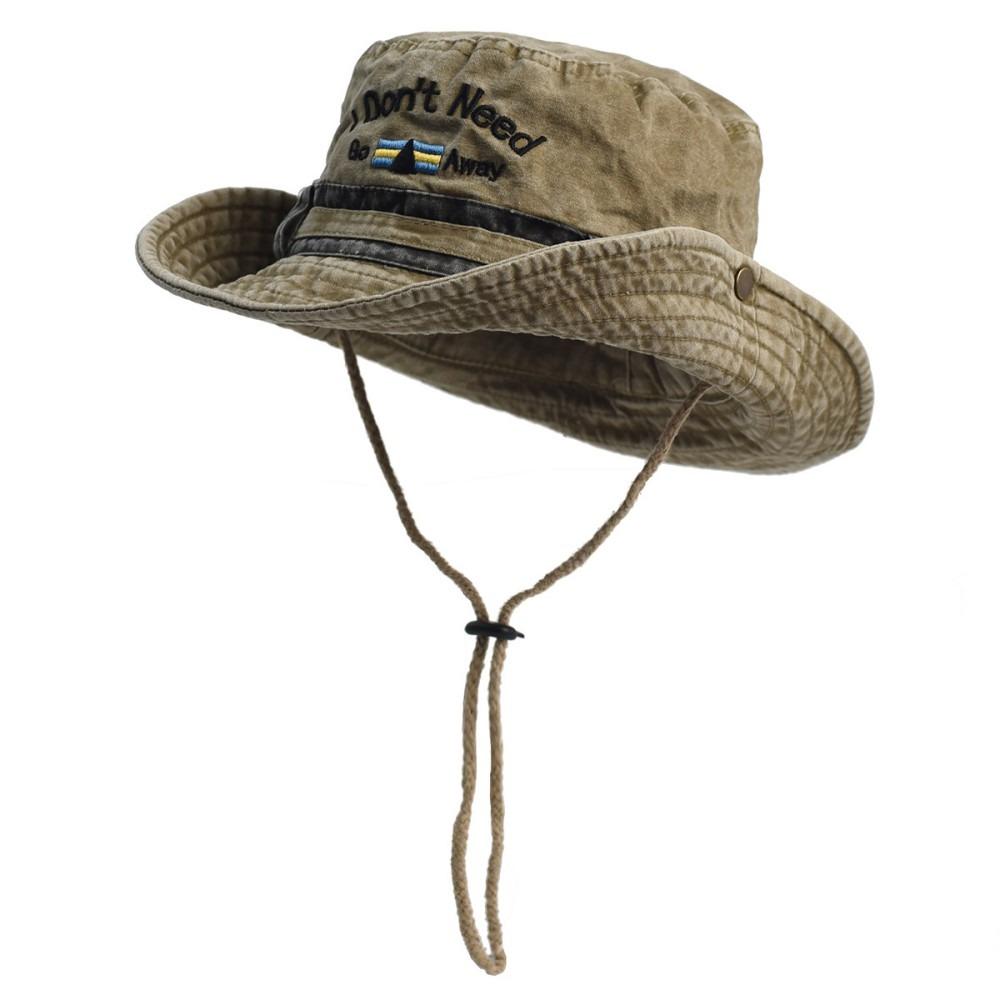 Sunscreen Western Cowboy Hats Windproof Sun Hats Unisex Fisherman Caps Camping