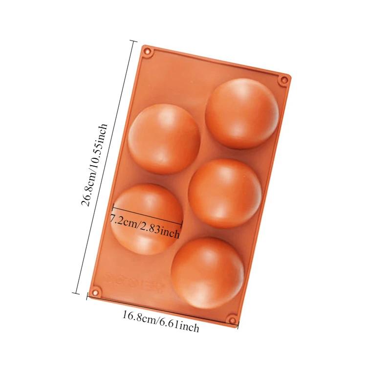 Multi-Cavity Silicone Mold for Mooncakes Chocolate Mousse Cake Filling Semi-Sphere Baking Decorations DIY Dessert Making