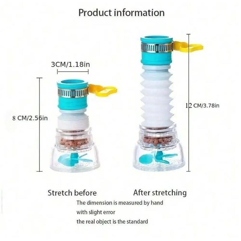 1pcs Faucet Splash Proof Faucet Kitchen and Household Showerhead Universal Tap Water Connector Extender Rotary Water Purifier