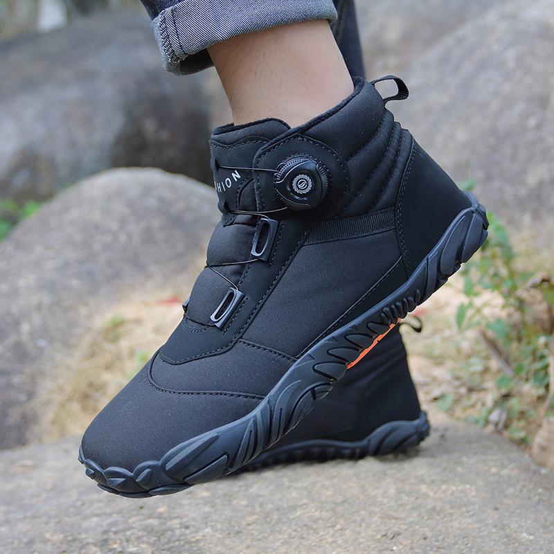 

2024 Осень/Зима Высокие Водонепроницаемые Снежные Ботинки - Теплые, Дышащие, На Вельветовой Подкладке Повседневные Ботинки для Пар 35