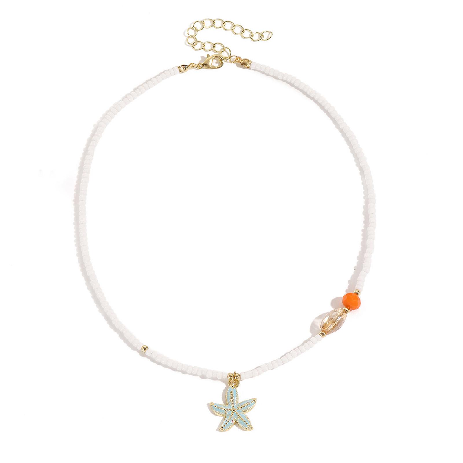 

Богемное Красочное Ожерелье для Женщин Девочек Регулируемая Цепочка на Шею из Бусин Уникальный Модный Аксессуар Ювелирное Изделие Подарок T3