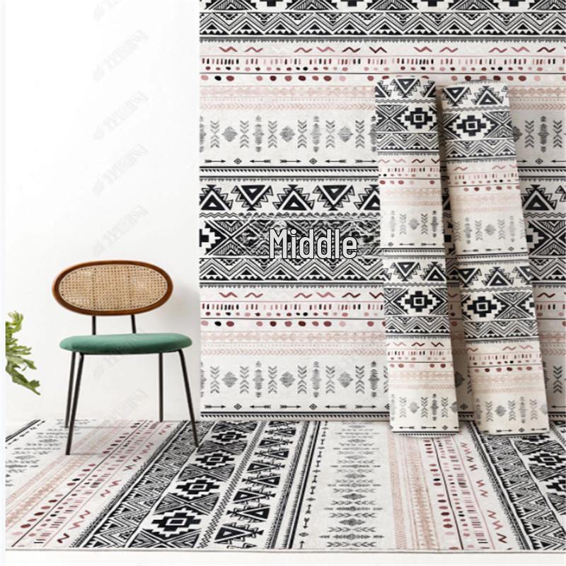 Elegant Moroccan-Nordic Carpet for Living Room, Sofa, Coffee Table, and Bedroom