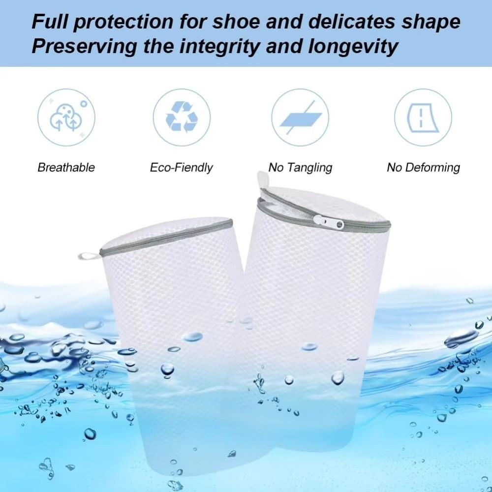 Strong Non-Woven Fabric Shoes Wash Bag Mesh Durable Washing Laundry Bag with Zipper Wash Protect Bags Dryer