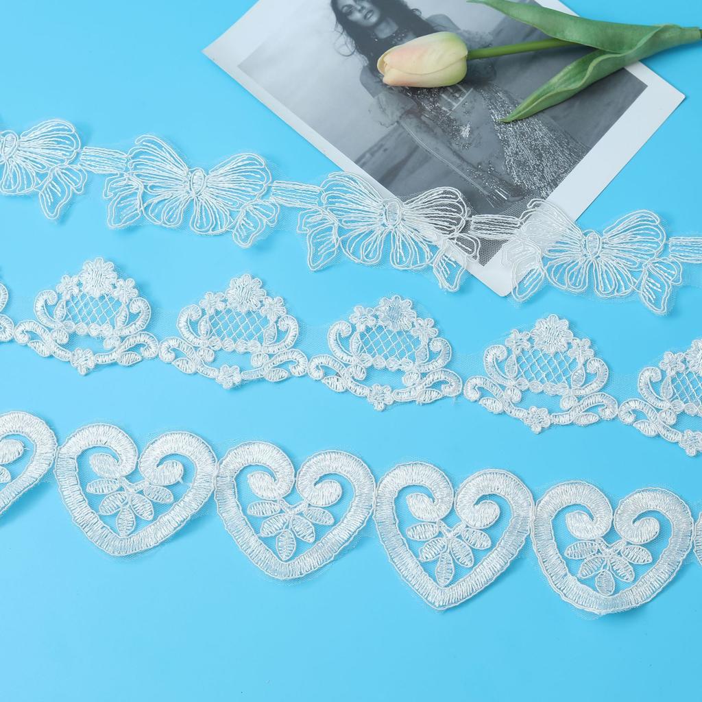 Small Barcode Car Bone Lace Children'S Clothing Hanfu Ethnic Style Embroidery Lace Clothing Accessories Lace Sequins