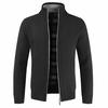 Zimní pánská bunda Slim Fit Stojanový límec Zip Bunda Pevná bavlna Silná teplá bunda