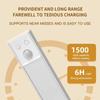 Motion Sensor LED Kitchen Under Cabinet Light Tricolor Rechargeable Ultra-thin Night Light for Kitchen Wardrobe Cabinet Lighting