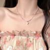 Color Beaded Love Necklace Women'S Summer Small Fresh And Sweet Temperament Collarbone Chain Accessories