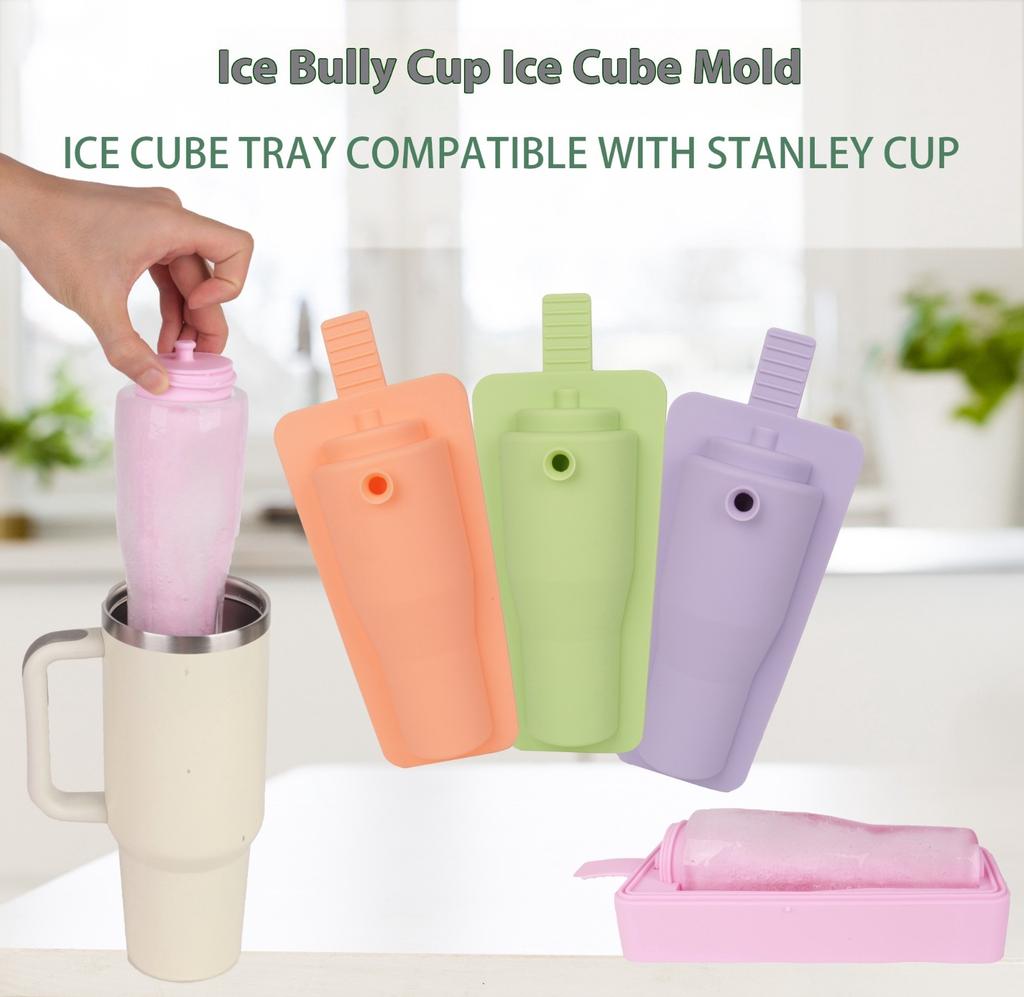 Tray For Cup 30 Oz-40 Oz Tumbler Ice Mold,Silicone Trays With Lid And For Chilling Drinks, Coffee, Juice, Whiskey, Cocktail