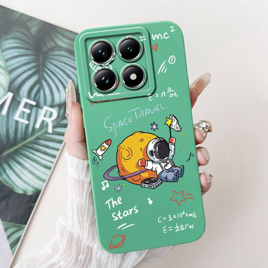Cartoon Case For Xiaomi 14T Pro / 14T 5G Lens Protective Jelly Soft Silicone Cover For Xiaomi Mi14T 14TPro Phone Cases