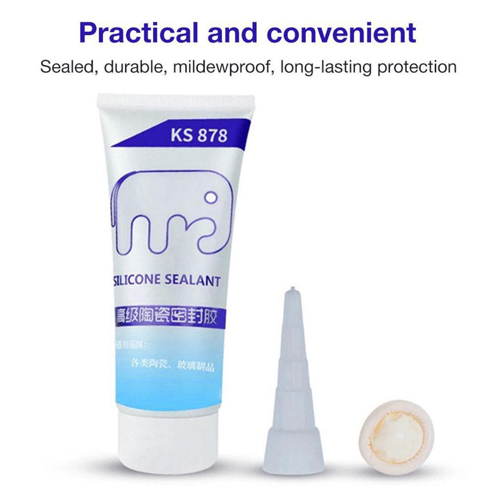 120ml Multipurpose Silicone Sealant Waterproof Caulk for Bathroom Adhesive Kitchen Glue Glass