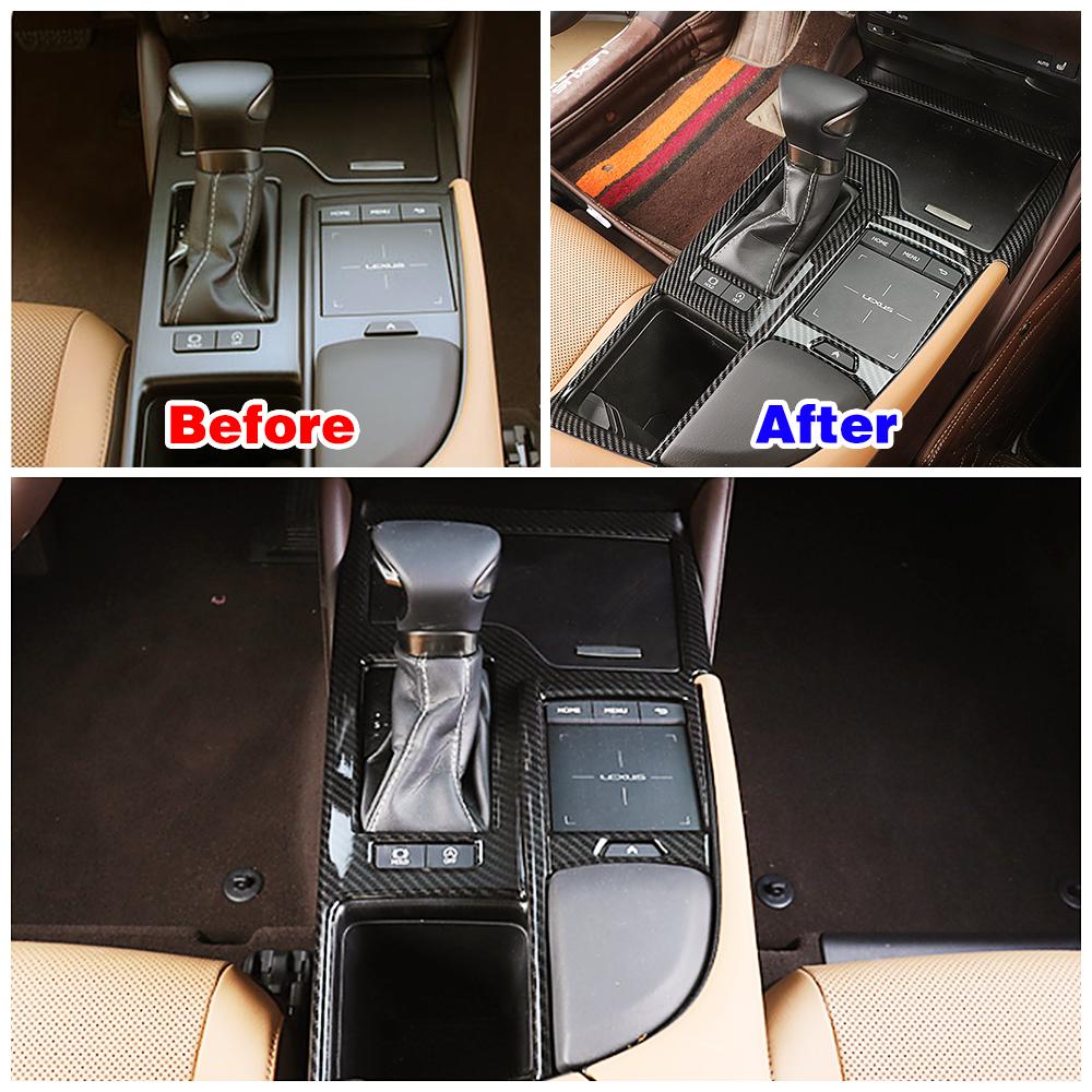 For Lexus ES ES200 ES250 ES300 ES350 2018 2024 Car Center Console AT Gear Shift Panel Frame Cover Trim Interior Modify Refit