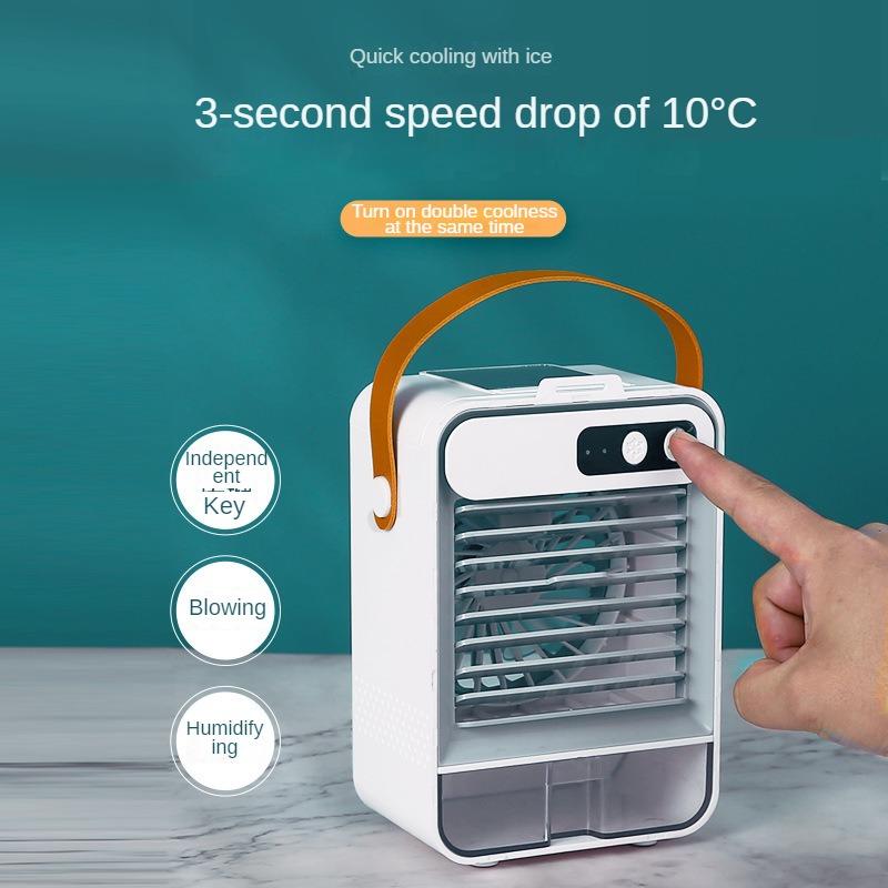 Refrigeration Humidifier Cooling Fan Small Air Conditioner Desktop Mini Air Cooler Portable Office Dormitory Spray Small Fan