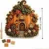 House Scene Poke Art Kit Mushroom Cottage DIY Handmade Set DIY Needle Craft  Desktop Display
