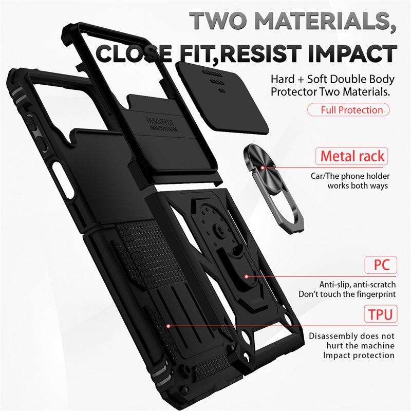 Samsung Z Flip 6/Z Fold 7 Anti-drop Soldier Style Protective Case with Ring Holder
