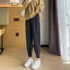 Women's Plus Size High Waist Harem Joggers - Spring/Autumn Slimming Cuffed Fleece Pants