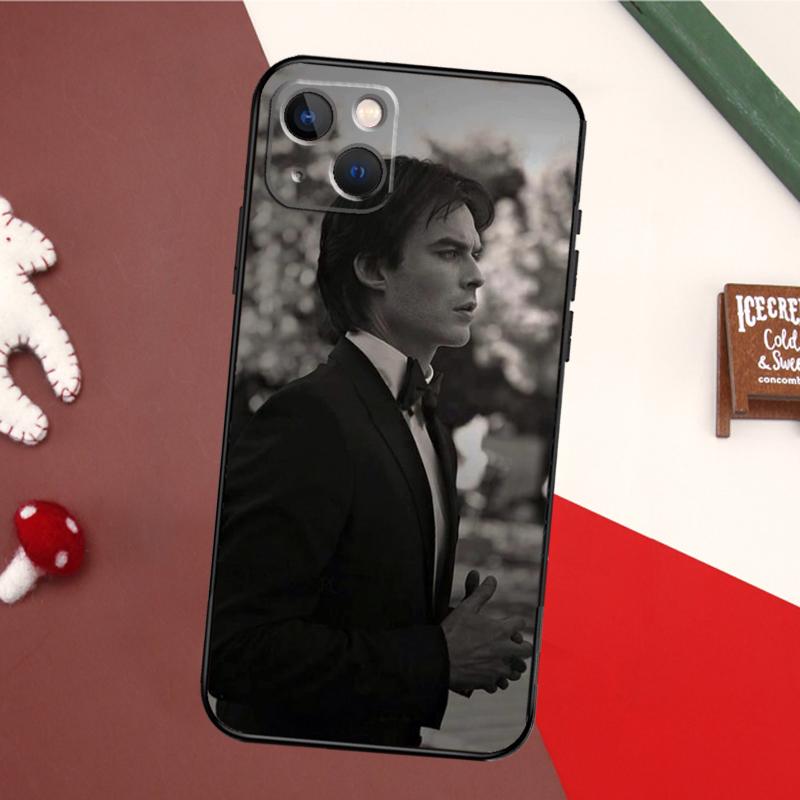 Damon Salvatore Vampire Diaries Case For iPhone 15 Pro Max 14 13 12 11 16 17 Pro Max Mini 15 16 Plus 16e 17 Air Back Cover