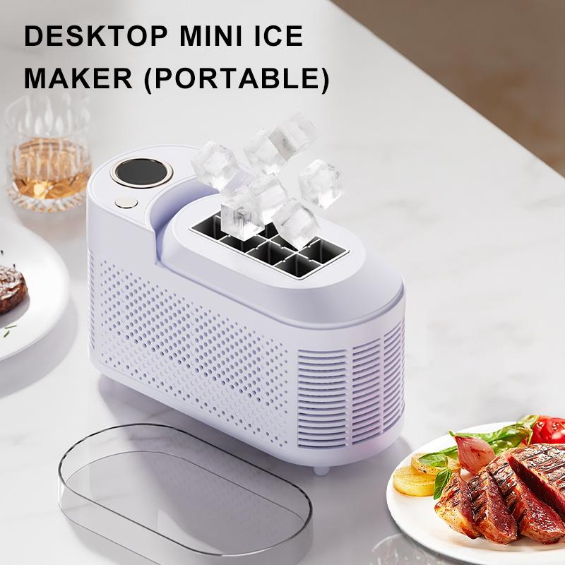 Small Ice Maker Mini Convenient Home Dormitory Office Camping Portable Ice Automatic Ice Making Box ice machine 110V/220V EU лавандовый