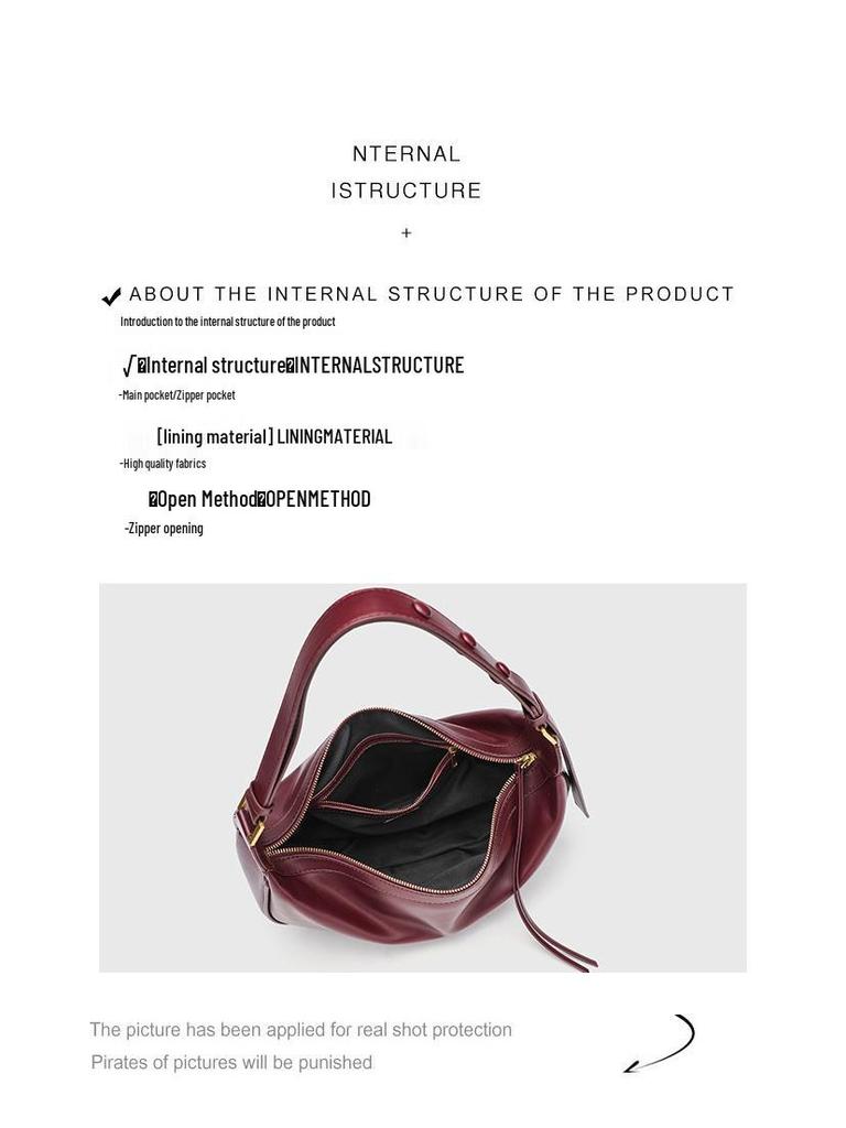 2025 Women's Versatile Crossbody Bag: New Fashion Texture, Niche Design, Underarm Dumpling Style