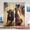 2pcs, 2D FLAT PRINTING Curtains (Without Rod) Bull Rider Elegance(1) Popular Creative Curtains Versatile Fabric Curtains Thermal