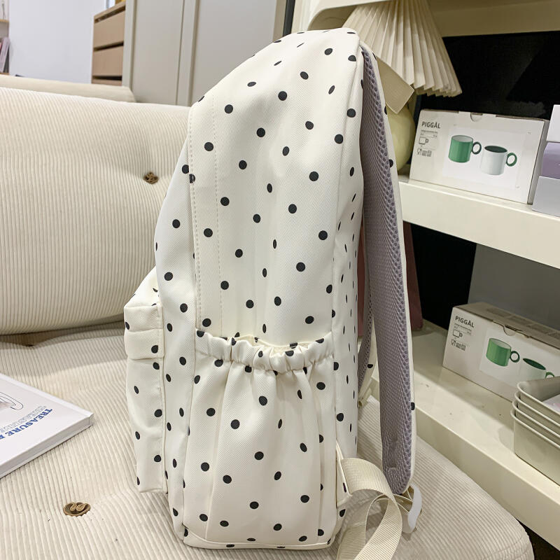 Campus Schoolbag Student Polka Dot Backpack Large Capacity Women's Backpack