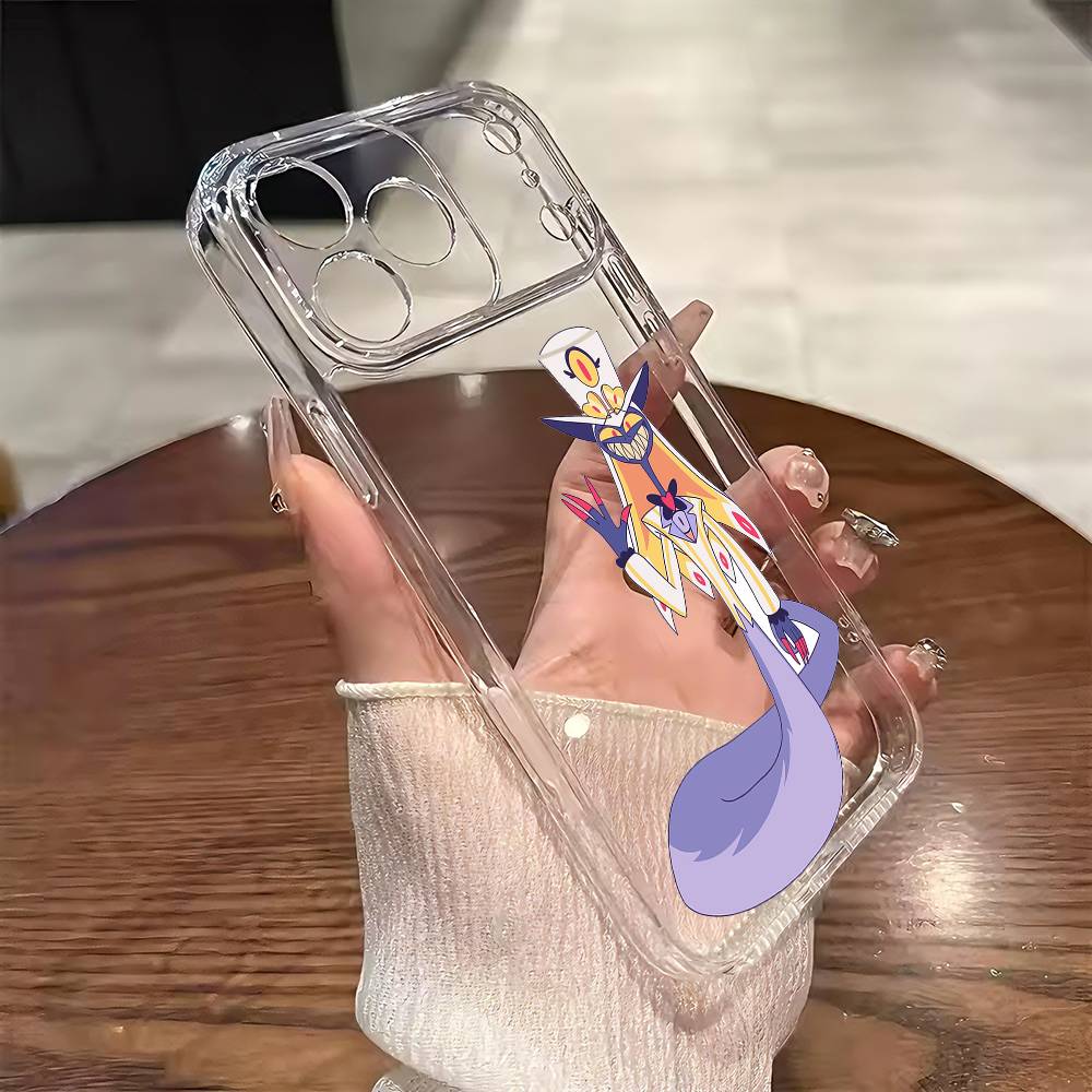 

Sir Pentious H-Hazbin H-Hotel Phone Case For iPhone 17 16 15 14 13 12 11 Mini Pro Max Plus Transparent Cover iPhone17PRO