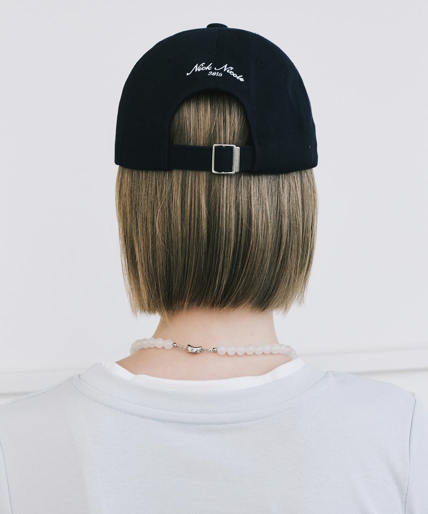 Nigaennikol Nicole Lettering Ball Cap_Navy