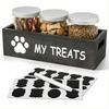 Reusable Pet Food Container Wooden Food Storage Container  Countertop Organization