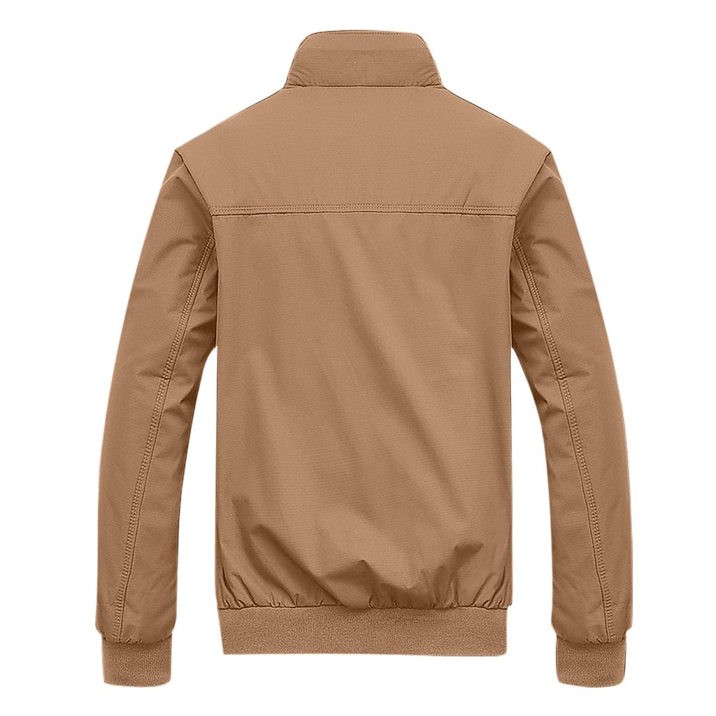 Men's Relaxed-Fit Casual Workwear Baseball Jacket Long-Sleeve Outerwear