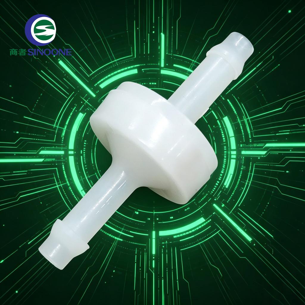 3/16 Inch PVDF Ozone Check Valve Compact Design Allows Flexible Integration Into Various Ozone Equipment and Pipeline Systems