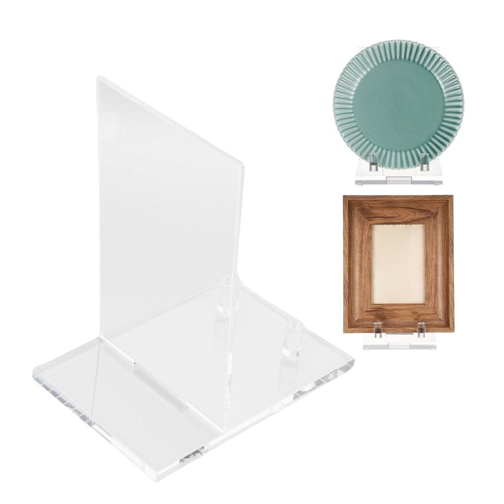 Acryl Buch-Display-Ständer Halter Transparenter Bilderrahmen-Ständer für Zuhause Büro Schreibtisch Dekoration