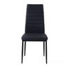 Luxury Wrought Iron Upholstered Dining Set: Simple Horizontal Line Table & High-Grade Backrest Chairs for Hotels