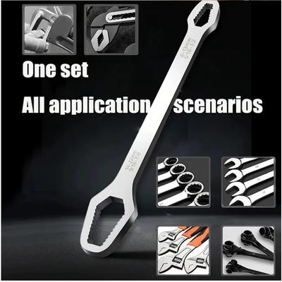 Double-ended Self-tightening Adjustable Universal Wrench Tool Set Multifunctional Plummer Wrench Flower Piece Multi-Use