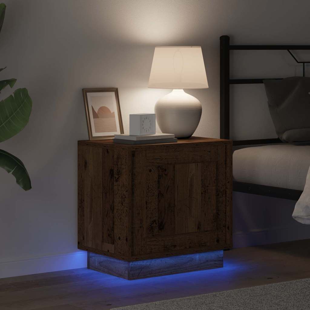 Nightstand 2 pcs Reclaimed Wood Look 44 x 34.5 x 45 cm Engineered Wood