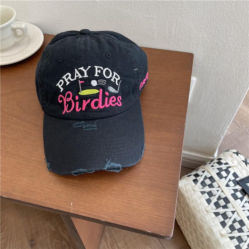 

RICYGVM Pink Love Baseball Hat For Women Solid Color Duck Tongue Hat Korean Girl Sunscreen Visors Cotton Casual Sport Peaked Cap Adjustable чорний