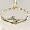 The New Spirit Snake Flash Diamond Bracelet Has a Sense of Design, Niche Temperament, Simple High-value and Versatile Retro Bracelet.